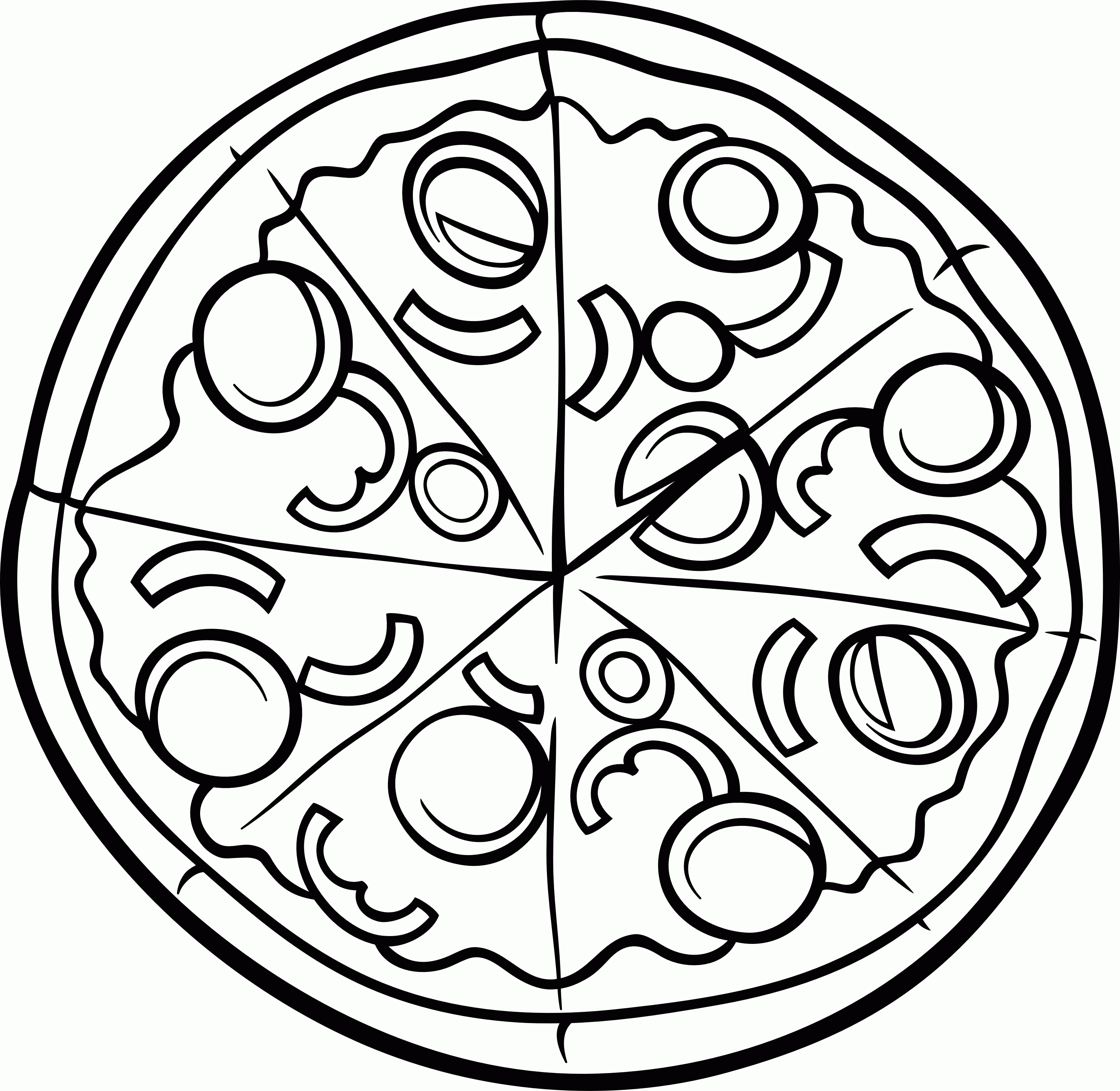 Plansa de colorat cu Pizza 23 16